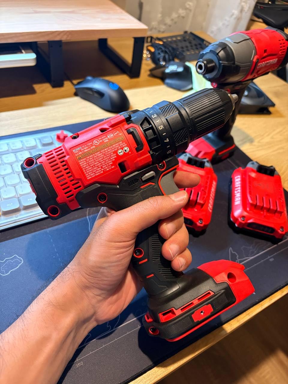CRAFTSMAN V20 MAX Cordless Drill Driver and Impact Driver Set, Power Tool Set with 2 Batteries and Charger, LED Work Light, 2 Bits, Bag (CMCK200C2) customer photo 1