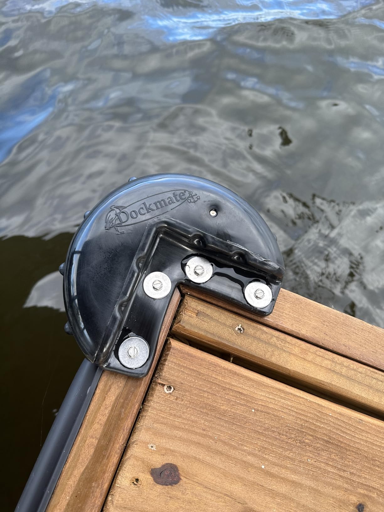 Dockmate Ultimate Corner Dock Bumper Fender | Inflatable Dock Protection | Marine-Grade Vinyl | Stainless Steel Mounting Hardware Included | 8