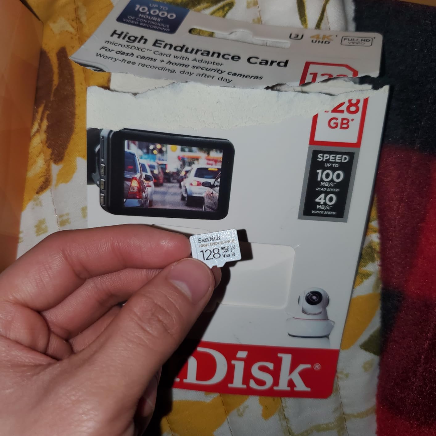 SANDISK 128GB High Endurance Video microSDXC Card with Adapter for dash cam and home monitoring systems - C10, U3, V30, 4K UHD, Micro SD Card - SDSQQNR-128G-GN6IA customer photo 2