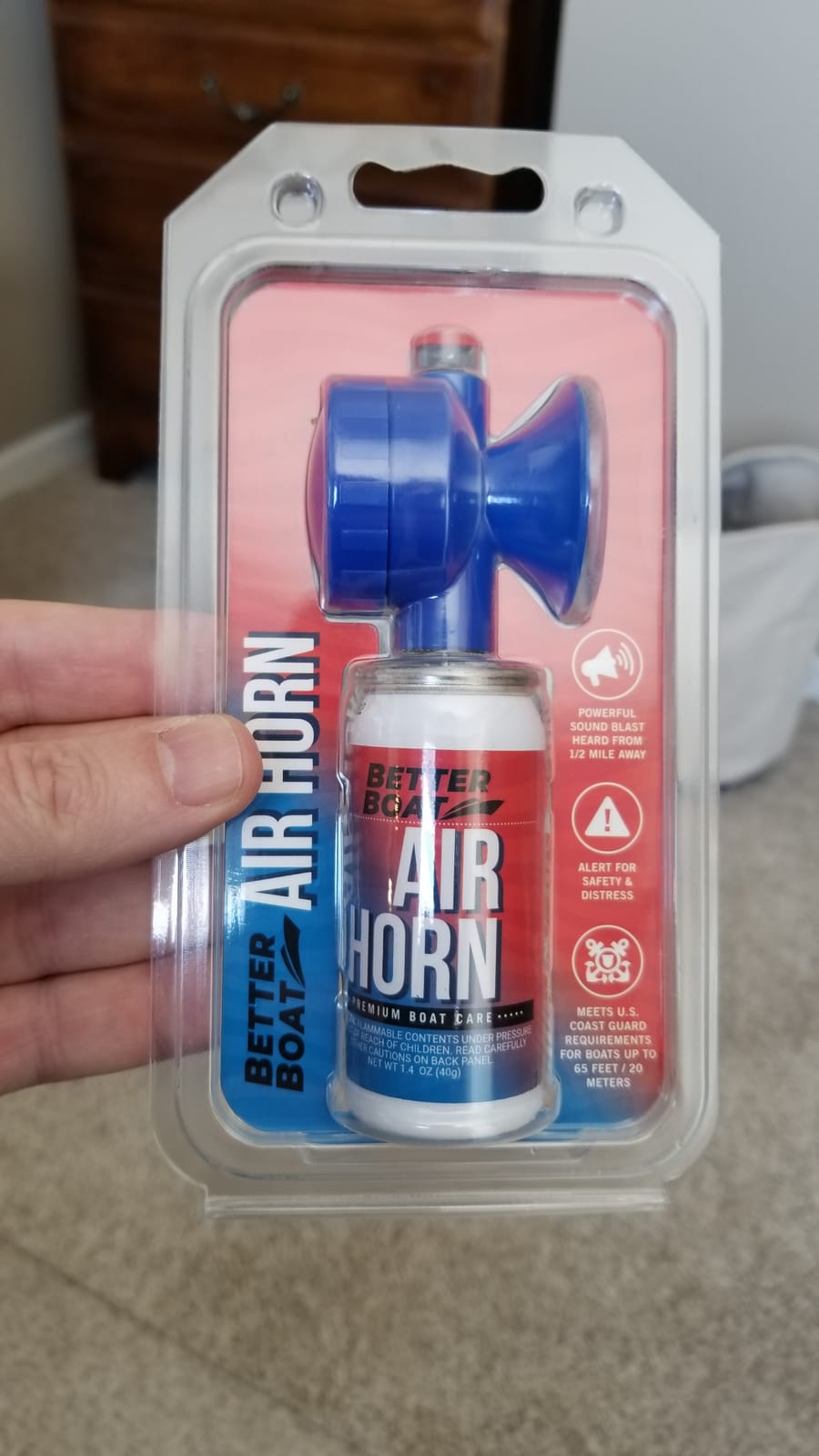 Air Horn 1.4 oz 120 dB, Compact Emergency Signal Horn for Boating Safety customer photo 1