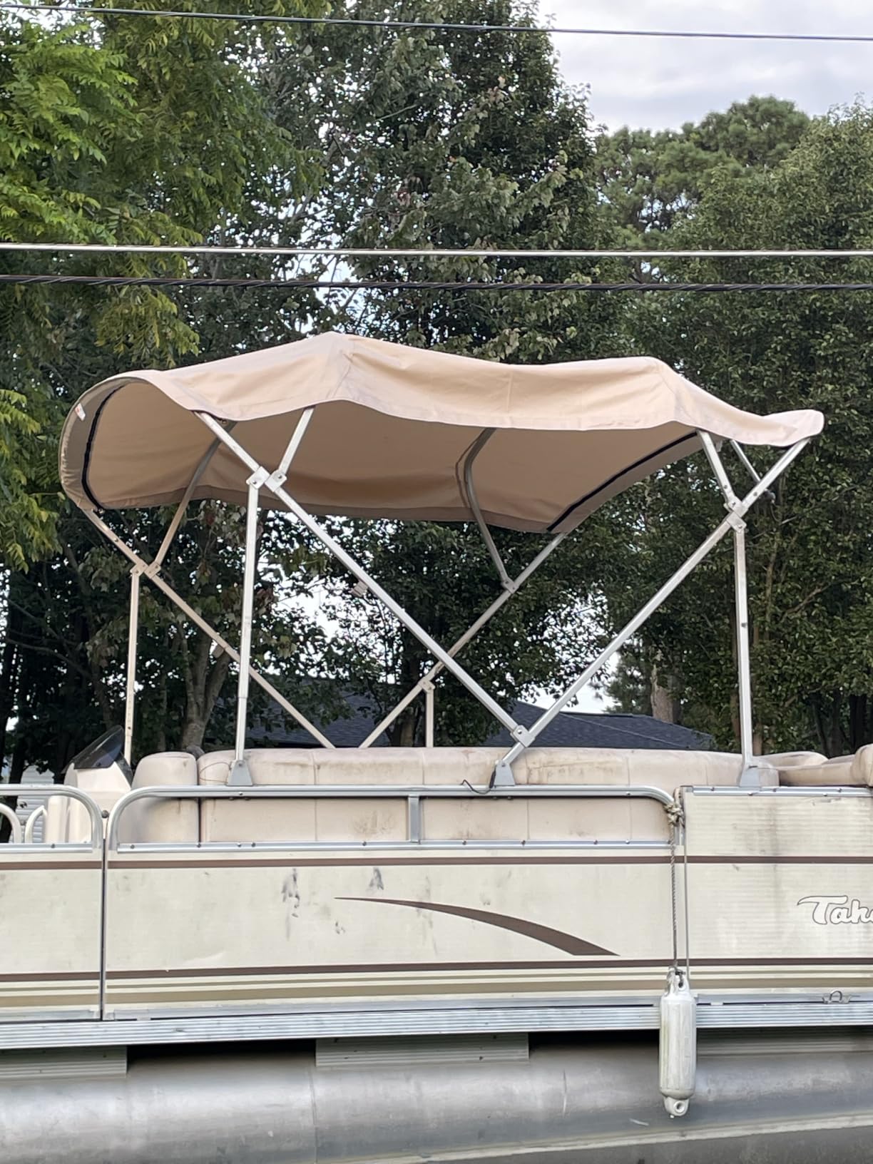 SavvyCraft Boat 4 Bow Bimini Replacement Canvas w/Boot No Frame 8ft/10ft customer photo 1