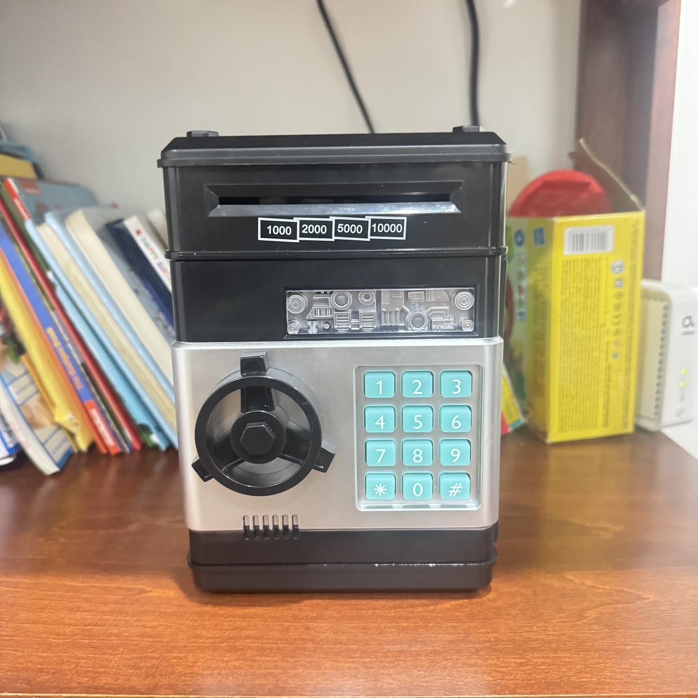 Refasy Piggy Bank Cash Coin Can ATM Bank Electronic Coin Money Bank for Kids Age 3-12, Money Savings Box Mini ATM Coin Bank Toys Gifts for 3 4 5 6 7 8 9 10 11 12 Year Old Boys Girls customer photo 1