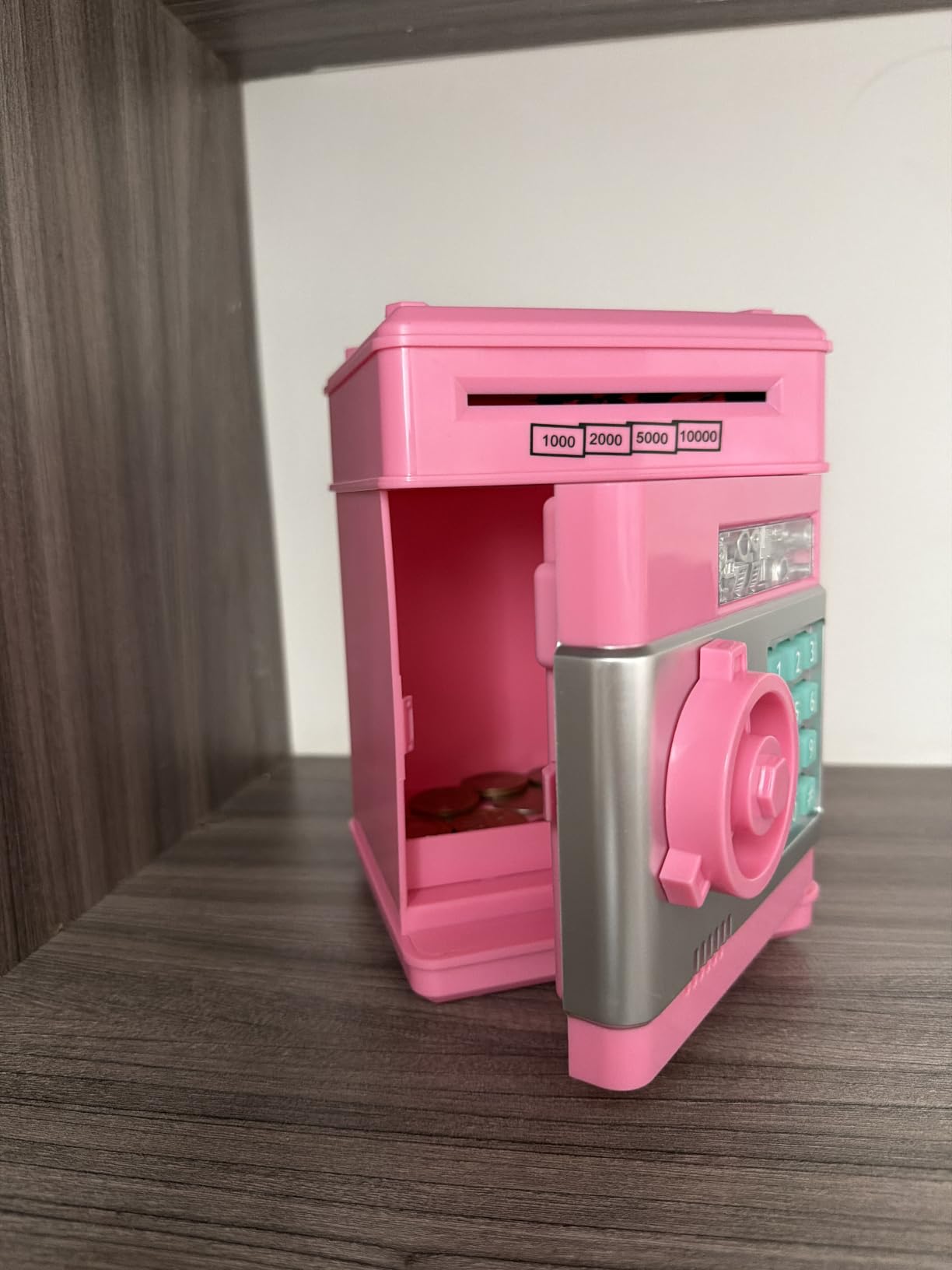 Refasy Piggy Bank Cash Coin Can ATM Bank Electronic Coin Money Bank for Kids Age 3-12, Money Savings Box Mini ATM Coin Bank Toys Gifts for 3 4 5 6 7 8 9 10 11 12 Year Old Boys Girls customer photo 2