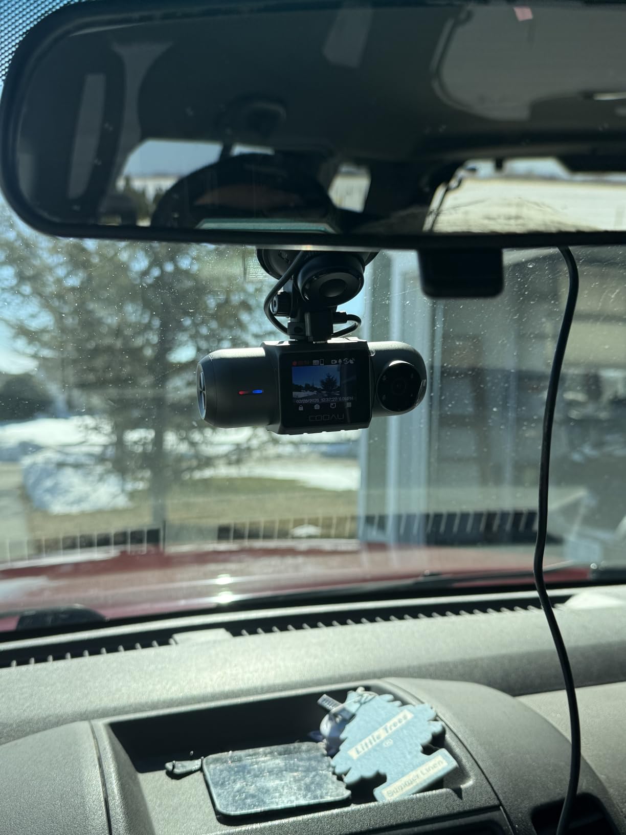 COOAU D30S 4K Dash Cam with GPS Wi-Fi, Front and Inside Dual 2.5K 1080P, Uber Car Camera with Infrared Night Vision, Supercapacitor, 4 IR LEDs, G-Sensor, Parking Mode, Loop Recording customer photo 1