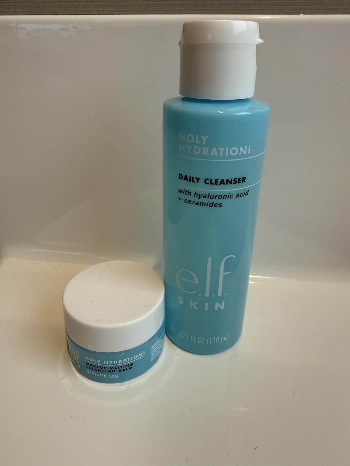 e.l.f. SKIN Holy Hydration! Jet Set Hydration Kit, Travel Friendly Hydrating Skincare Set, Face Cleanser, Balm, Moisturizer, Eye Cream & Night Cream, Vegan & Cruelty-Free customer photo 2