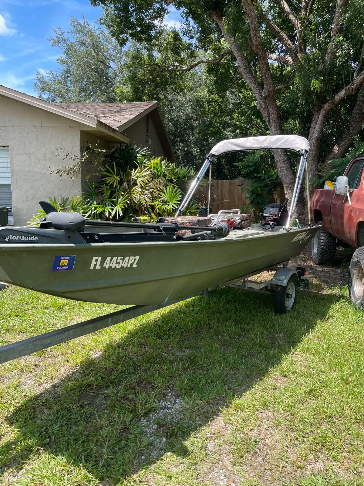 Seamander Bimini Top for Boats,10 Color Options,14 Different Sizes,6061-T6 1.5mm wall Thickness Aluminum Frame,4 Adjustable Straps & 2 Rear Support Poles,All Hardwares&Storage Boot customer photo 1
