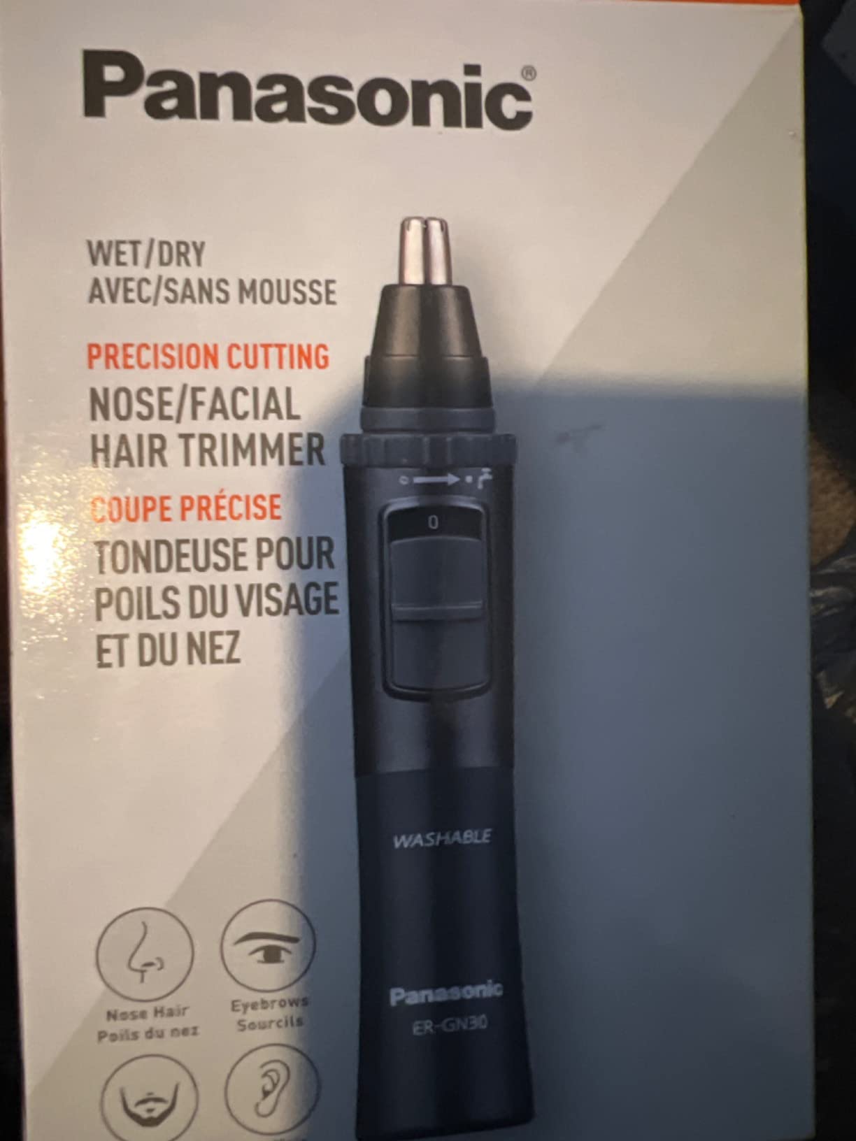 Panasonic Men’s Ear and Nose Hair Trimmer, Wet Dry Hypoallergenic Dual Edge Blade, Ear Hair Trimmer for Men - ER-GN30-H customer photo 1