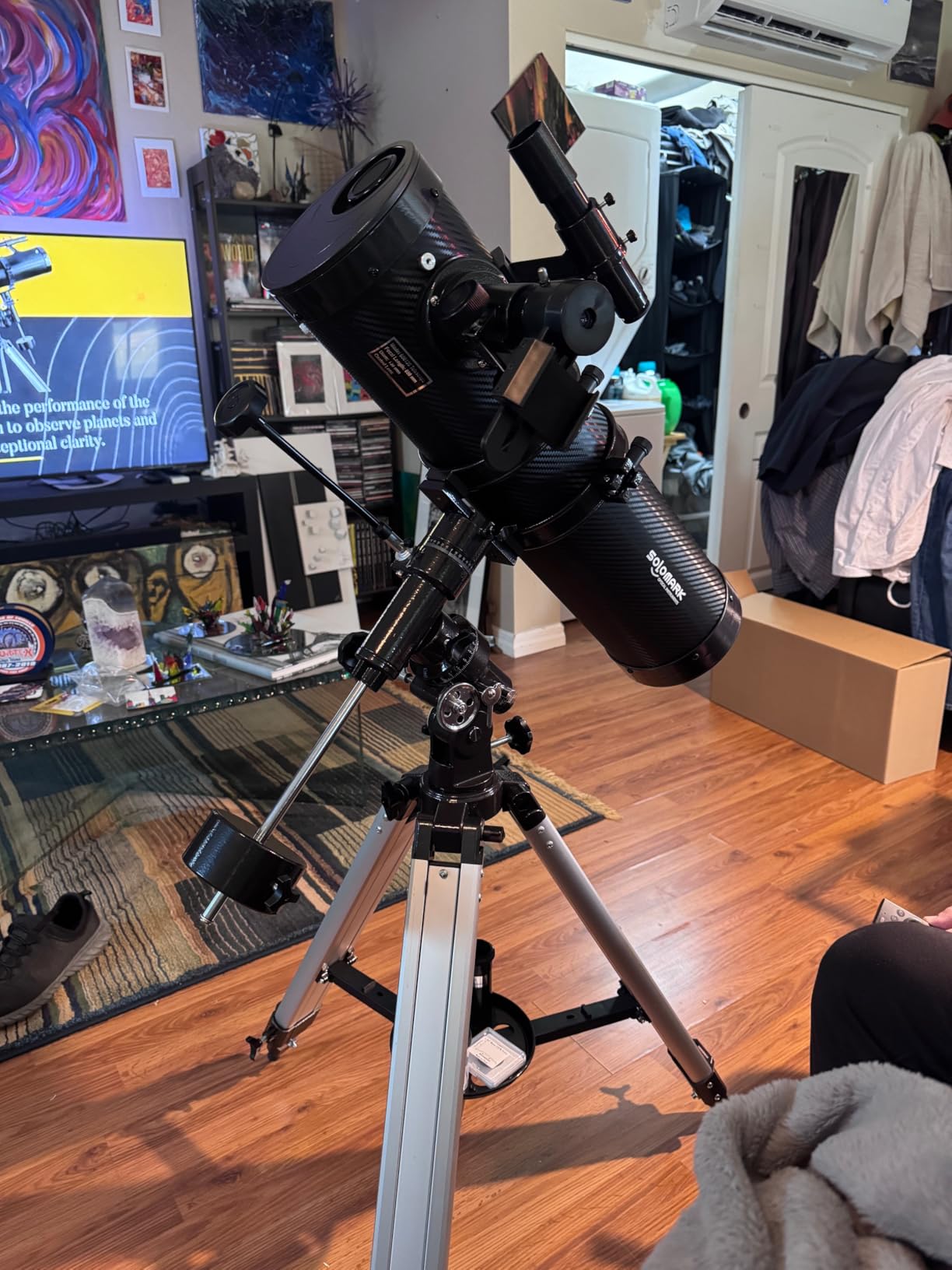 Telescope 130EQ Newtonian Reflector Telescopes for Adults, Professional Telescopes for Adults Astronomy, Comes with 1.5X Barlow Lens Smartphone Adapter & 13% T Moon Filter customer photo 1