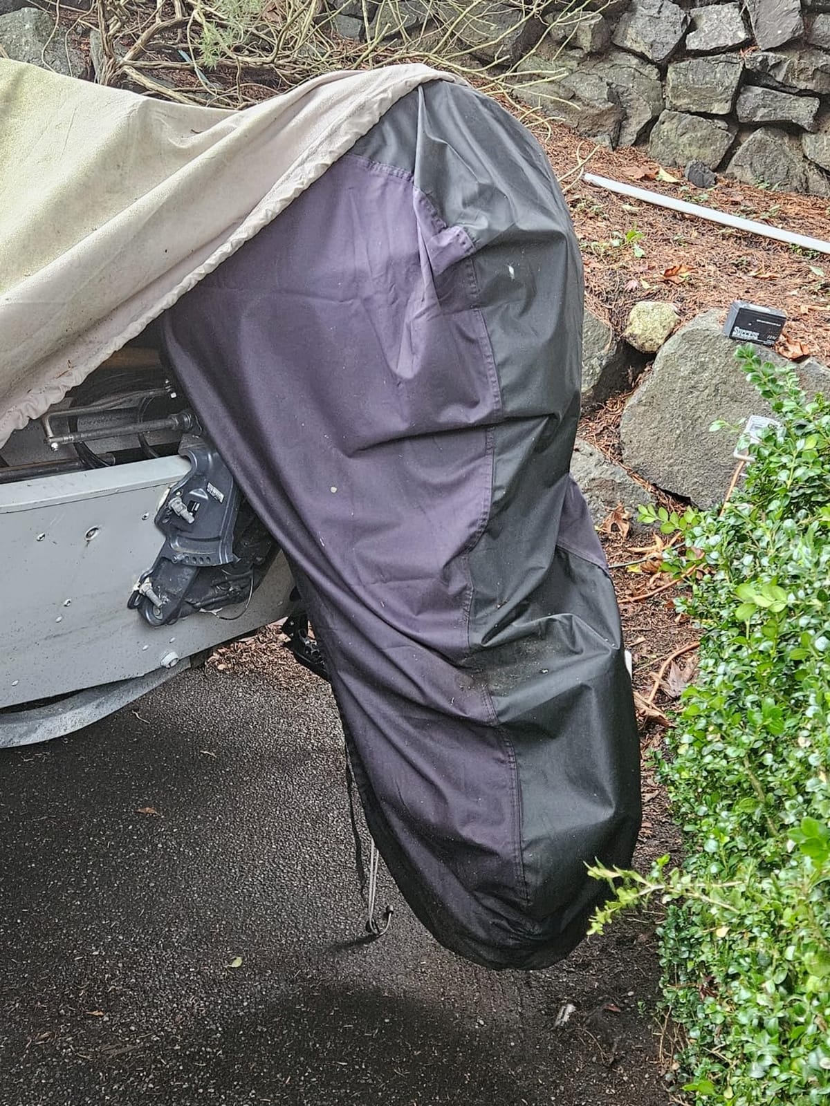 Boat Motor Covers 250-350 HP, Full Outboard Motor Cover, Black customer photo 1