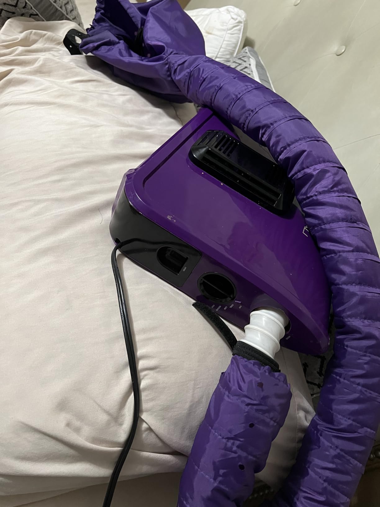 Bonnet Hood Hair Dryer Attachment - Soft, Adjustable Extra Large Bonnet Hair Dryer for Speeds Up Drying Time at Home, Easy to Use for Styling, Curling and Deep Conditioning (Black) customer photo 2