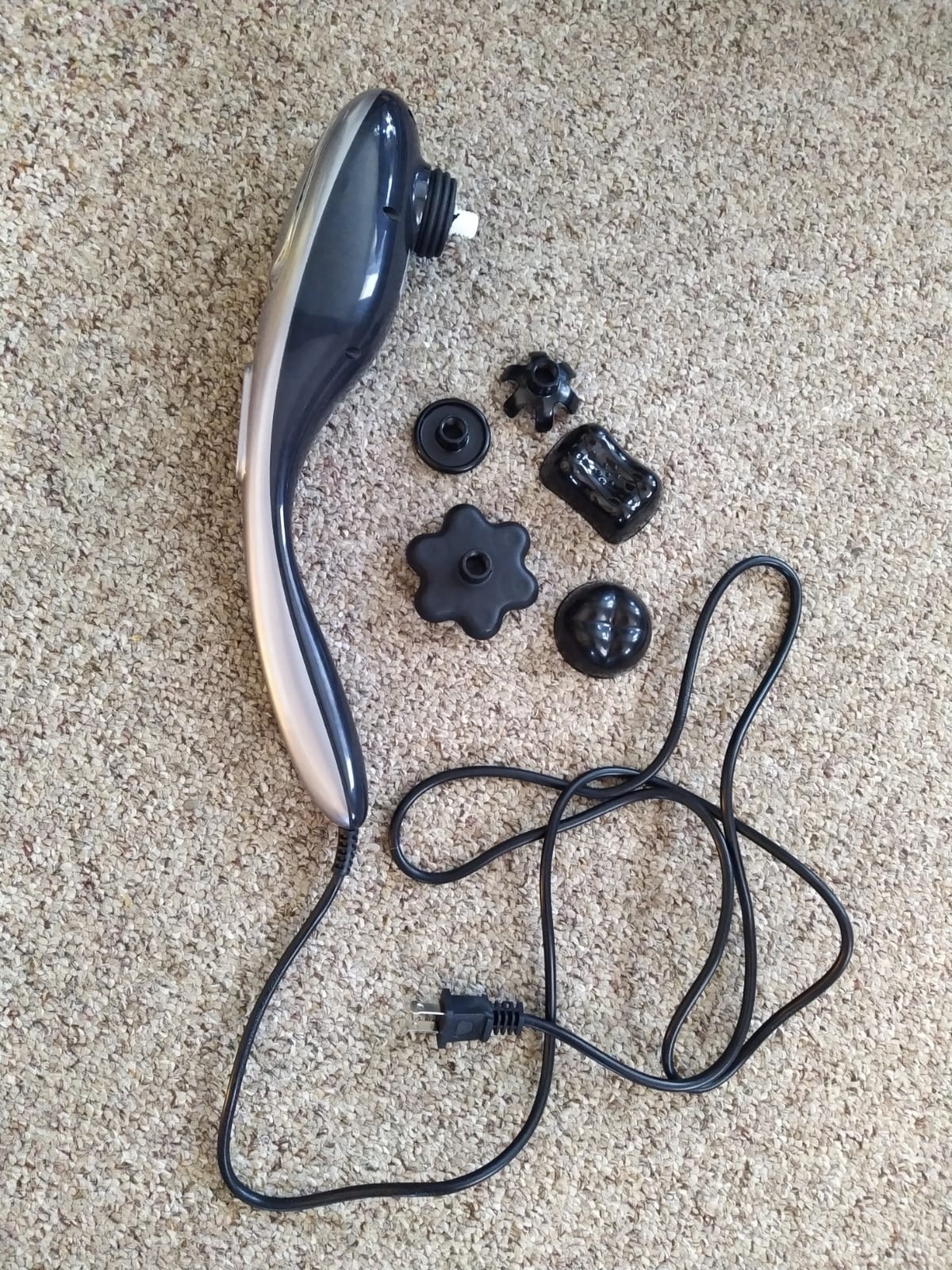 MEGAWISE Handheld Percussion Massager for Back, 3600 RPM, 5 speeds, 7 Heads customer photo 2