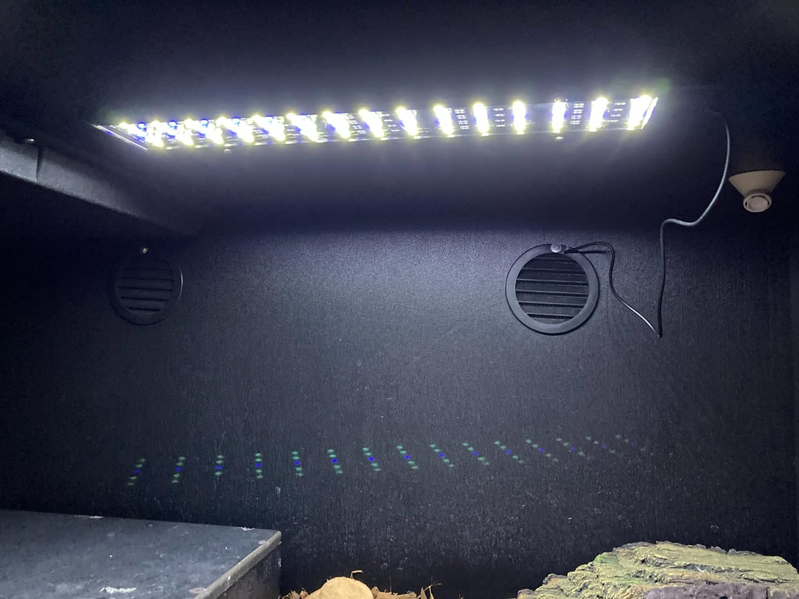 REPTI ZOO Reptile Aquarium Terrarium LED Light Ultra-thin Day and Night Light for Reptiles Aquarium Light, 3-Color Modes LED Light Hood 15W for 18 inch or Larger Terrariums for Reptile Plant Fish Tank customer photo 1