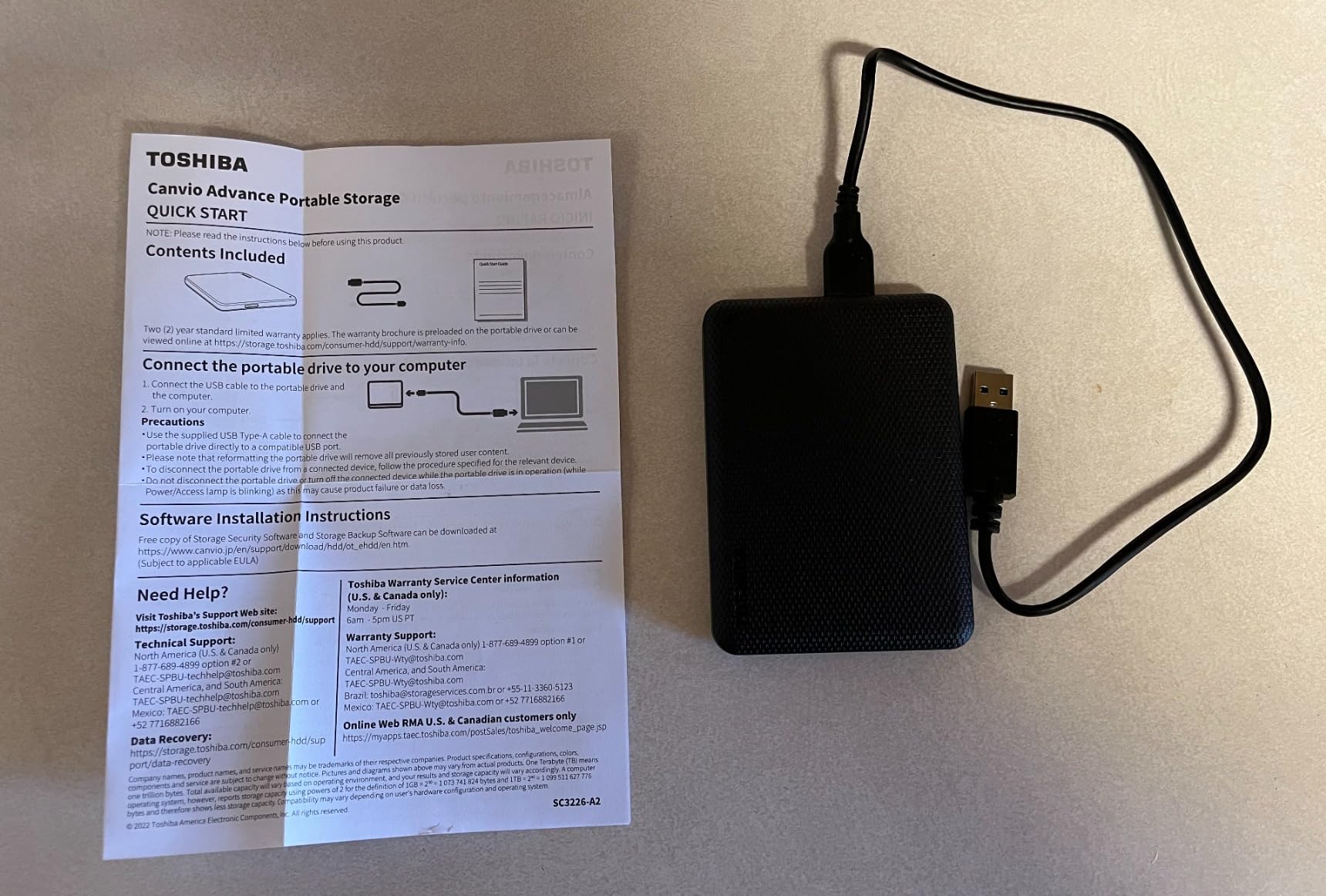 Toshiba Canvio Advance 2TB customer photo 1
