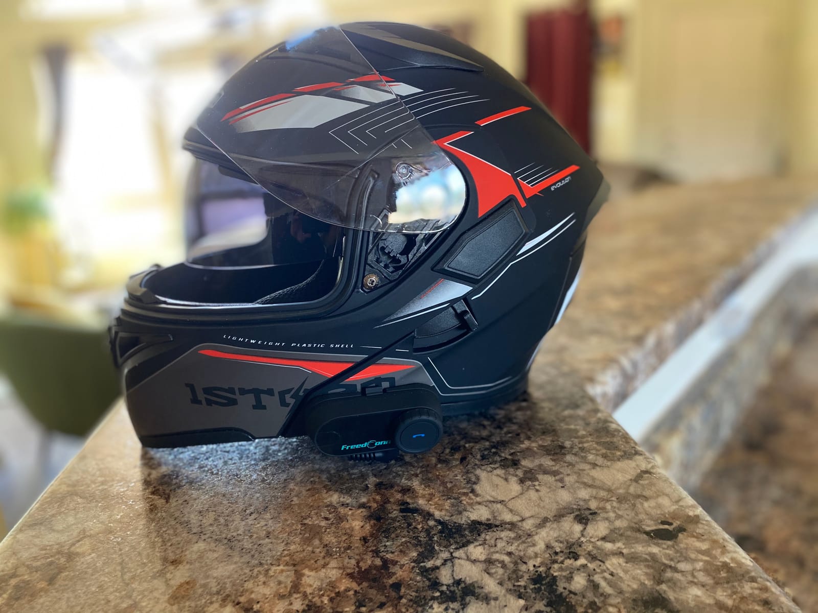 1Storm Motorcycle Modular Full Face Helmet Flip up Dual Visor Sun Shield: HB89 customer photo 1