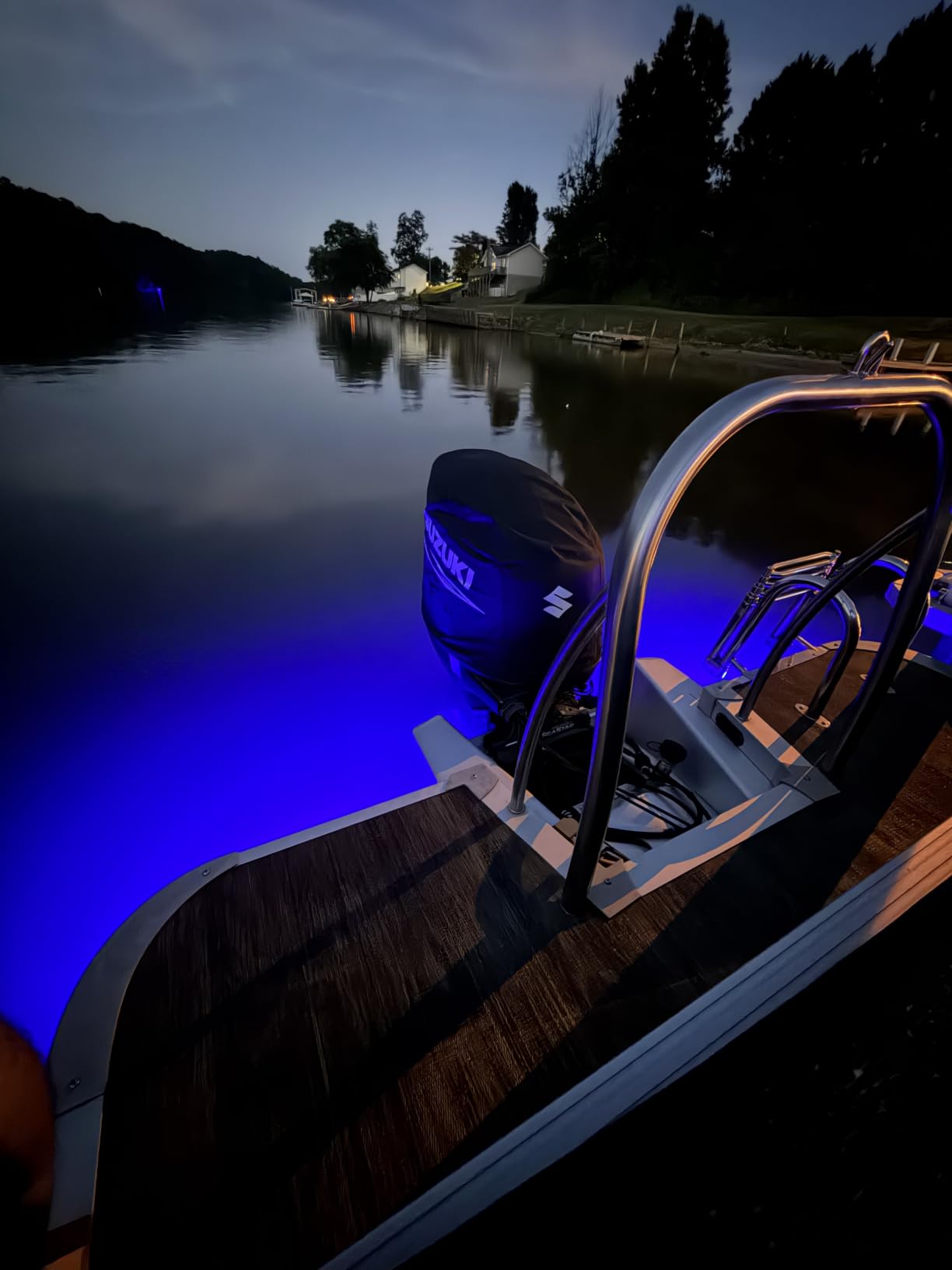 PSEQT 3.8'' Waterproof Boat Marine LED Lights Courtesy Interior Deck Light Navigation Transom Stern Cabin Lighting for Pontoon Fishing Boat Kayak Sailboat Bass Boats Vessel 12V 24V (Blue 6Pcs) customer photo 1