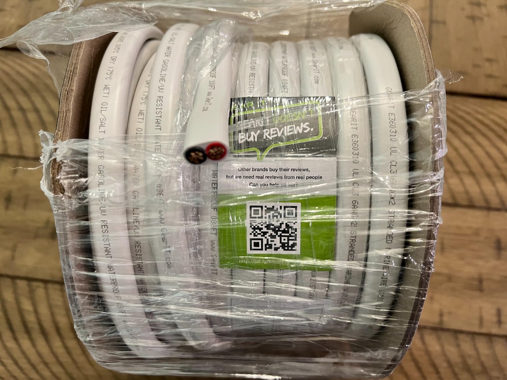 GEARit 14 Gauge Marine Wire, 14/2 AWG Tinned Copper Electrical Wire, 100ft customer photo 1