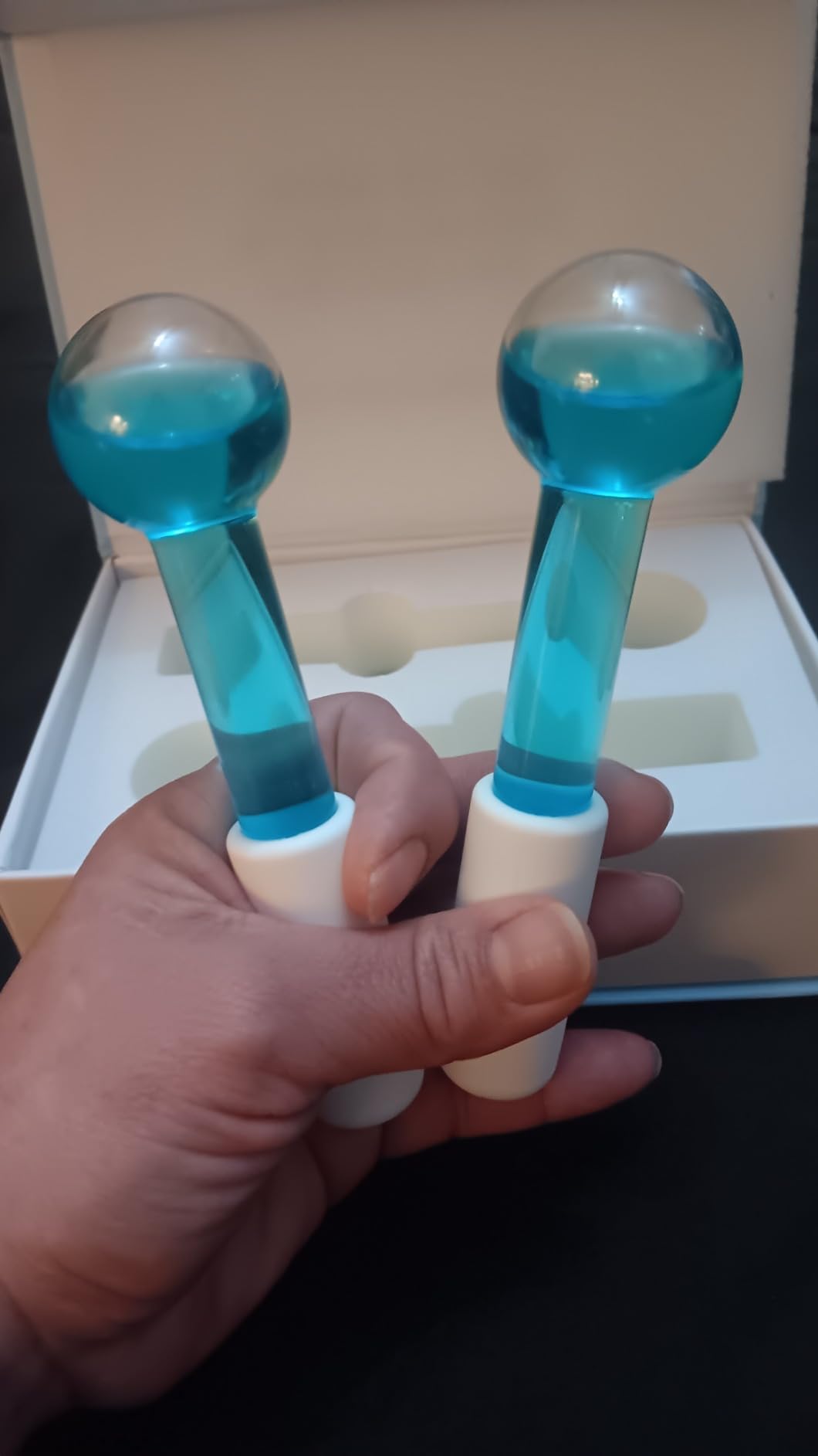 ICE Globes for Facial, 2 PCS Facial Globes for Massage Tool, Facial Roller Cold Skin Massagers, Tighten Skin, Reduce Puffiness and Dark Circles, Enhance Circulation customer photo 2