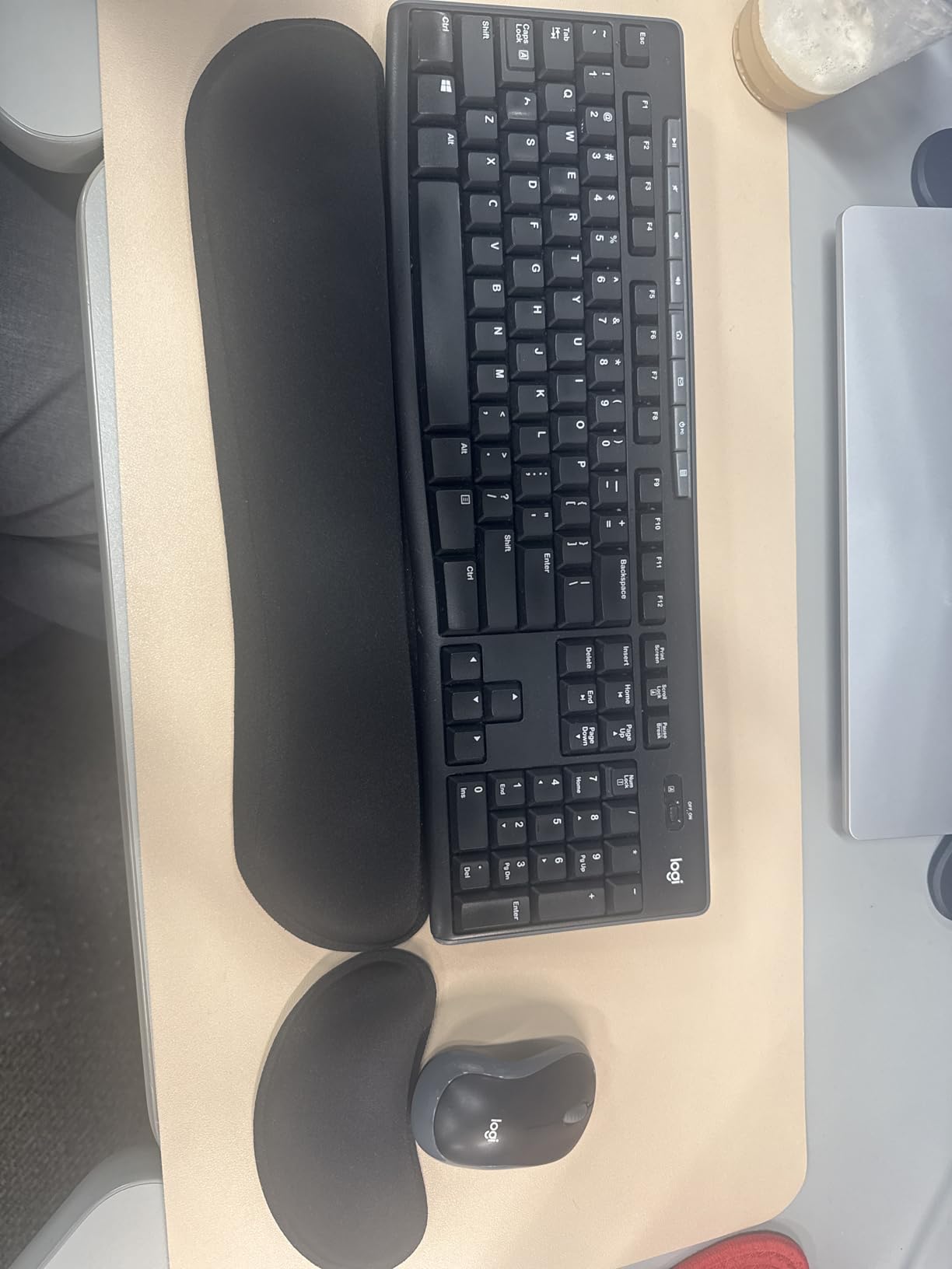GORILLA GRIP Memory Foam Wrist Rest for Computer Keyboard, 2 Piece Black customer photo 2