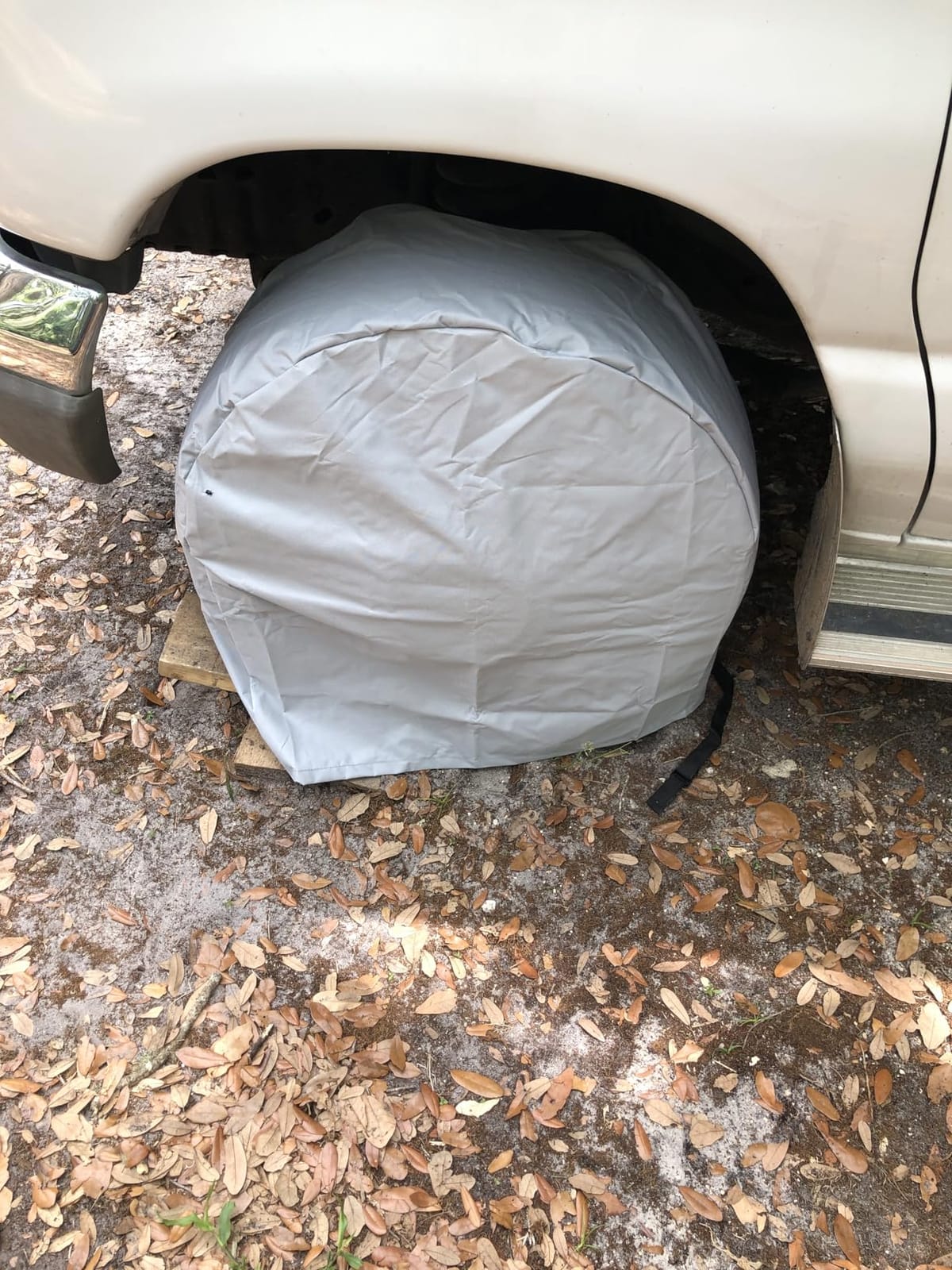 eletecpro RV Tire Covers, Fit 26-29 Inch Tire Diameters, Gray, 4-Pack customer photo 2
