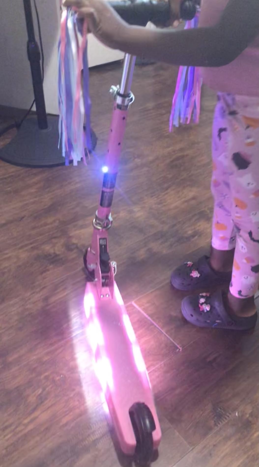 Jetson Jupiter Kids 2-Wheel Light-Up Kick Scooter, LED Lights on Handlebar, Stem, Wheels & Deck, Adjustable Handlebar, Rear Brake, Easy-Folding Mechanism, Ages 5+ customer photo 1