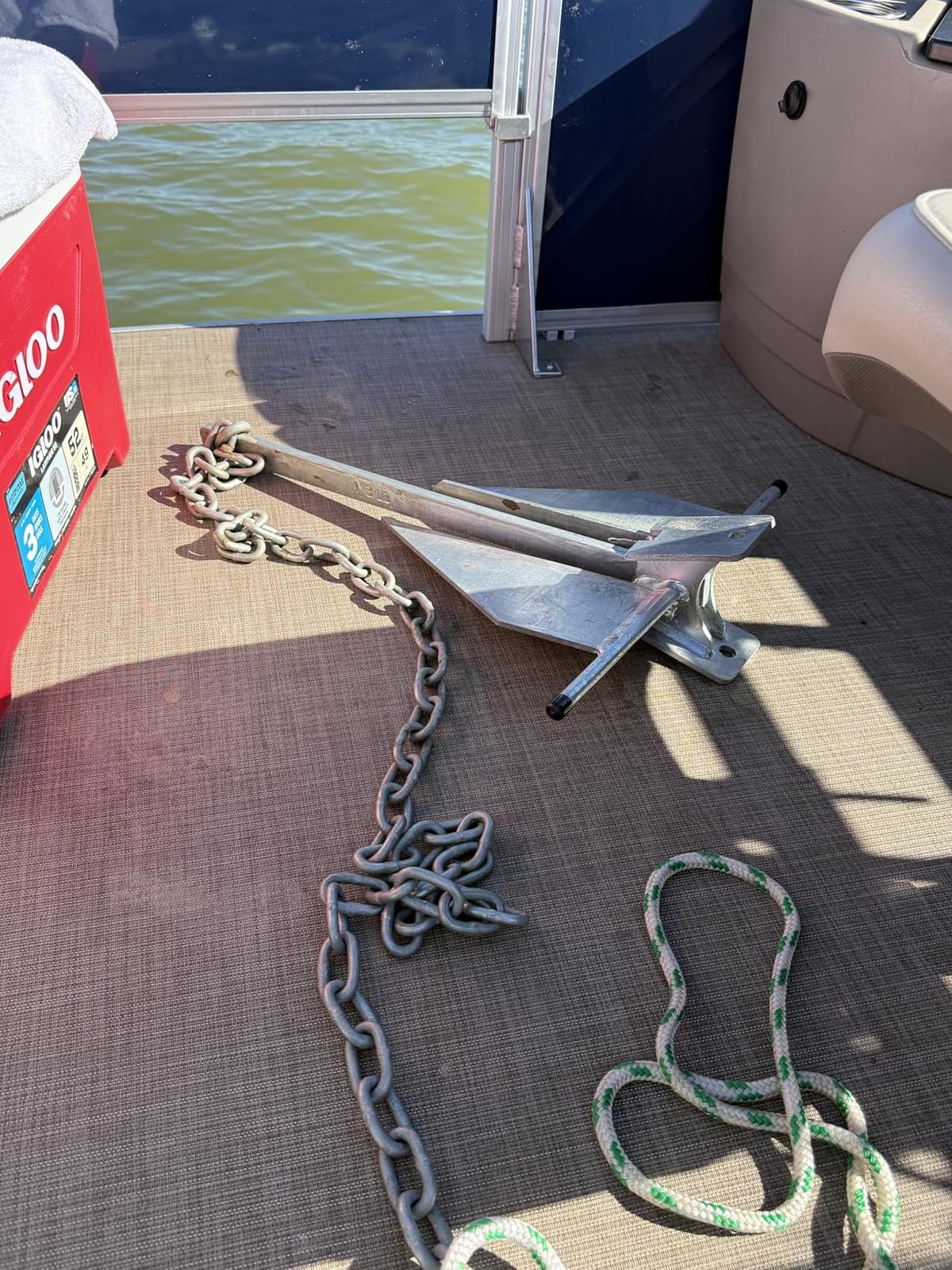 MARINE SYSTEM Anchor Kit Fluke Anchor with Anchor Chain and Boat Anchor Rope Set for Boats Pontoon, Deck, Fishing, and Sail customer photo 1