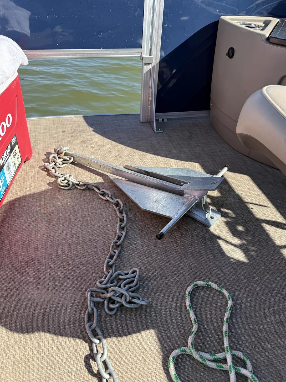 MARINE SYSTEM Anchor Kit Fluke Anchor with Anchor Chain and Boat Anchor Rope Set for Boats Pontoon, Deck, Fishing, and Sail customer photo 2