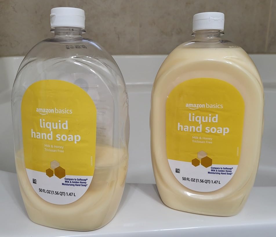 Amazon Essentials Liquid Hand Soap Refill, Milk and Honey Scent, Triclosan-free, 50 Fluid Ounces, Pack of 1 (Previously Amazon Basics) customer photo 1