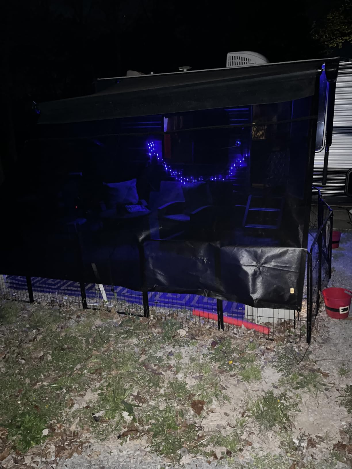 Dulepax RV Awning Side Shade- 9'X7' -Second Generation RV Awning Side Shade Screen Significantly Improves Shadew and Privacy.Universal RV Awning Shade Screen with Complete Kits. customer photo 2