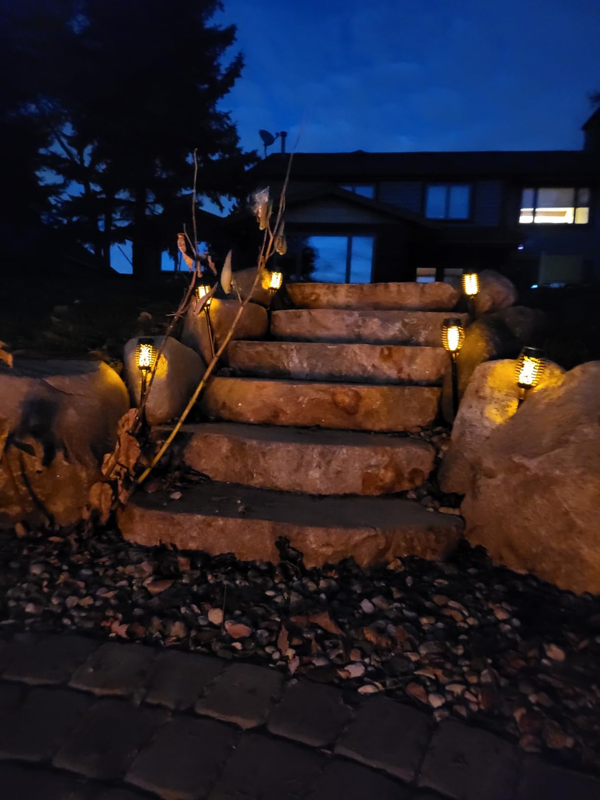 IkeeRuic Solar Torch Light with Flickering Flame for Halloween Decorations customer photo 2