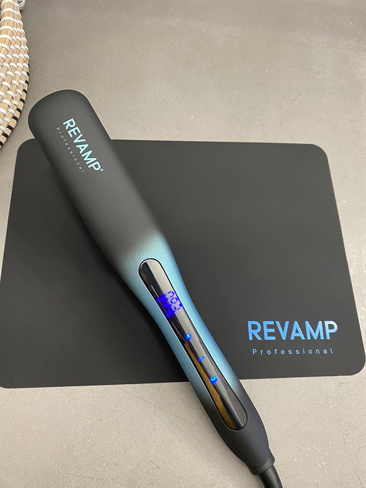 Revamp Progloss MoistureCare 1-Inch Flat Iron Hair Straightener – Steam Hair Straightener with Keratin, Argan & Coconut Oil Infused Ceramic & Ionic Floating Plates, Easy to Use with Auto-Off customer photo 2