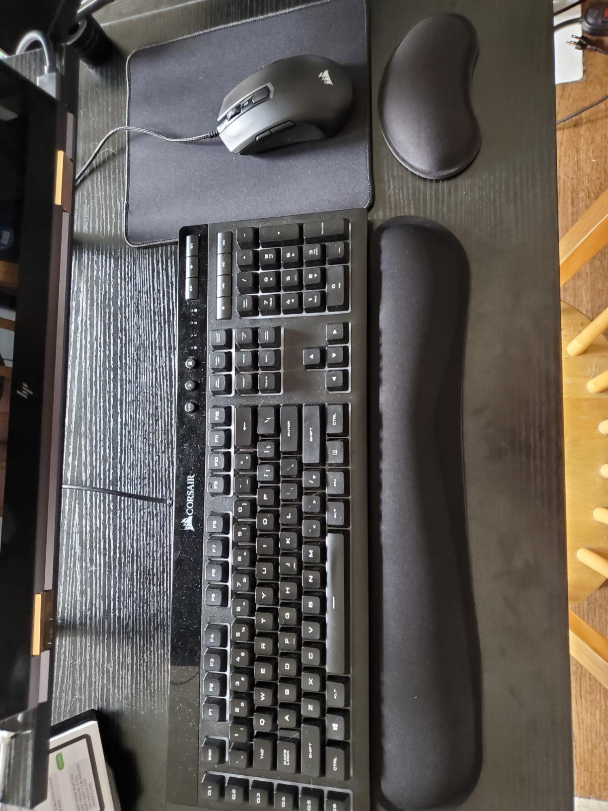 Yolanda Keyboard Wrist Rest Memory Foam, Easy Typing Pain Relief, Keyboard Mouse Pad Set for Computer, Laptop, Home & Office customer photo 1