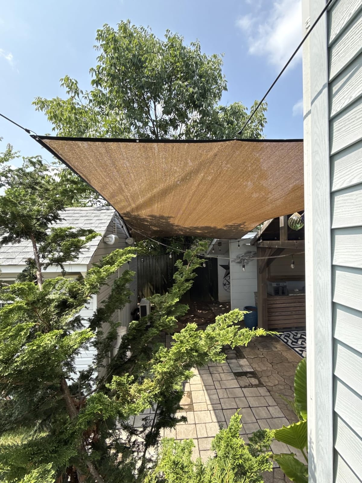 Artpuch 90% Sun Shade Cloth, 10 x 12 FT Pergola Shade Cover Canopy with Grommets, Sun Screen Fabric Tarp for Patio, Outdoor, Garden, Backyard, Mocha customer photo 2