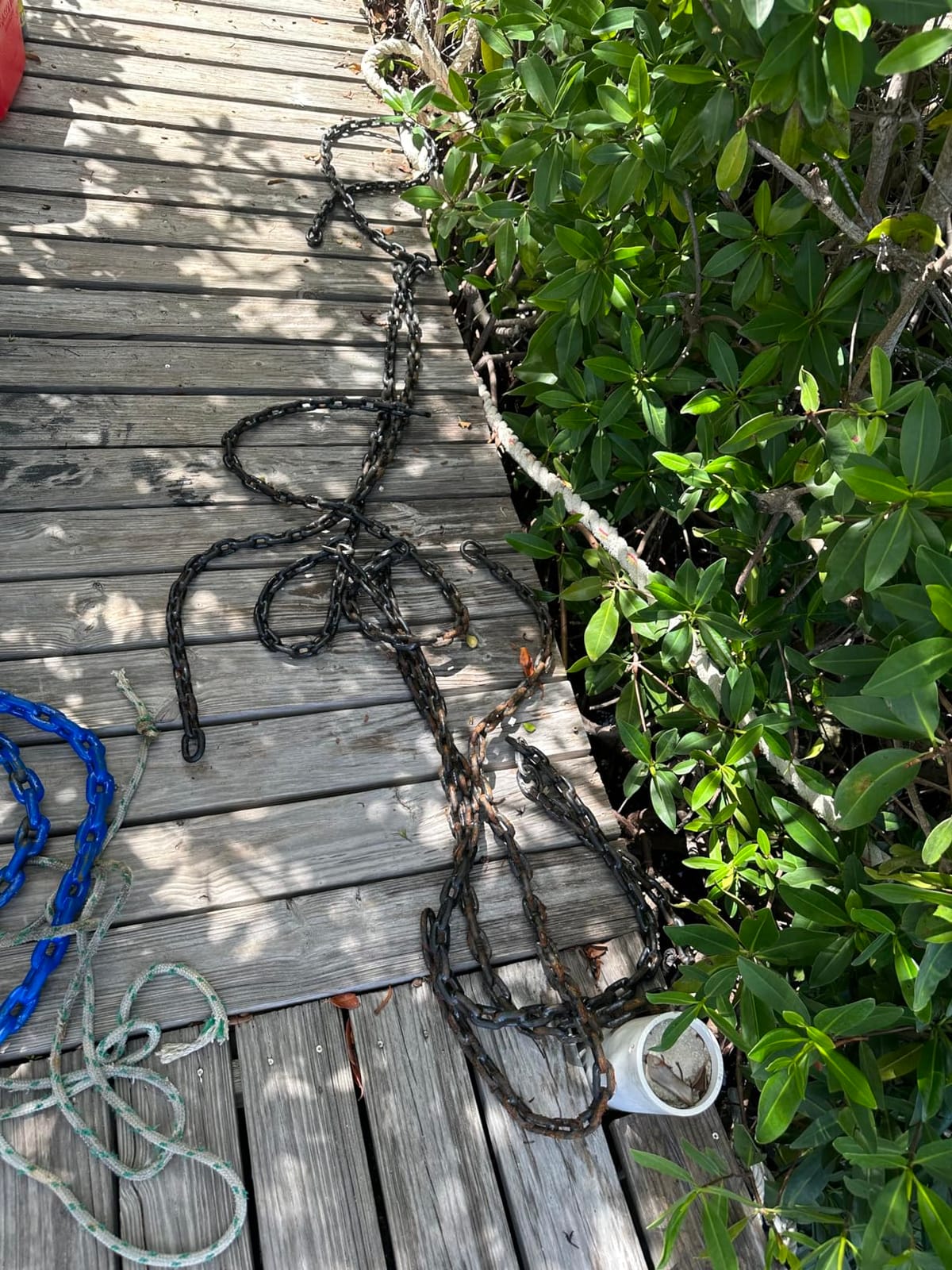 PVC Coated Boat Anchor Chain with Stainless Steel Shackles 4Foot/ 5Foot/ 6Foot/ Black/White customer photo 1
