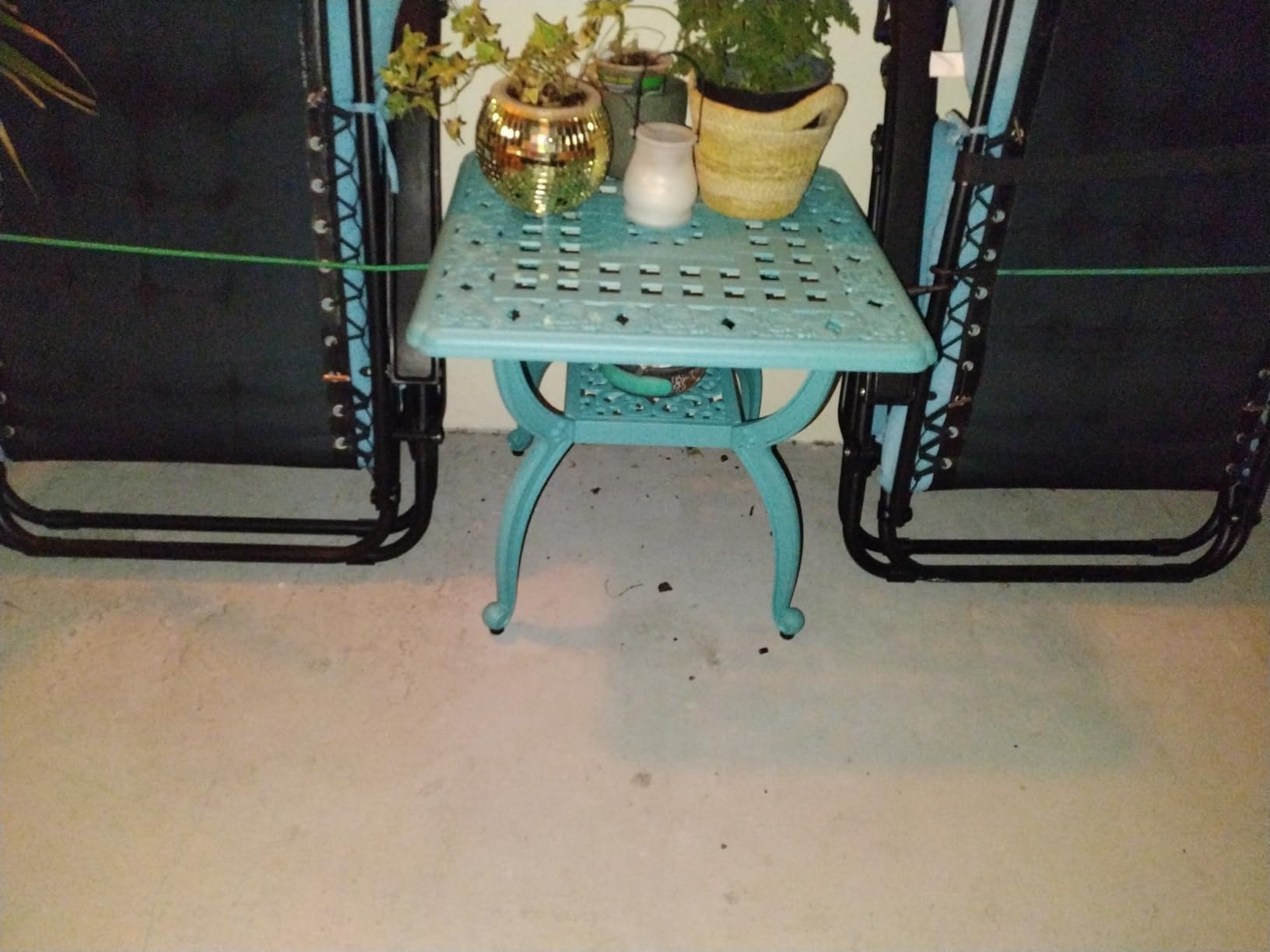 YKSY&YKSY Jardin DE Centennial Cast Aluminum Side/End Table, Anti-Rust Coffee Bistro Table for Outdoor, Patio, Indoor, Garden, Porch, Balcony (Round Black) 1 customer photo 1