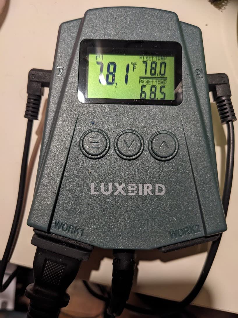 LUXBIRD Digital Temperature Controller LB-2SC, Thermostat Outlet for Reptile Terrarium Greenhouse Grow Tent, 2-Year Warranty, 2-Year Warranty (Green) customer photo 1