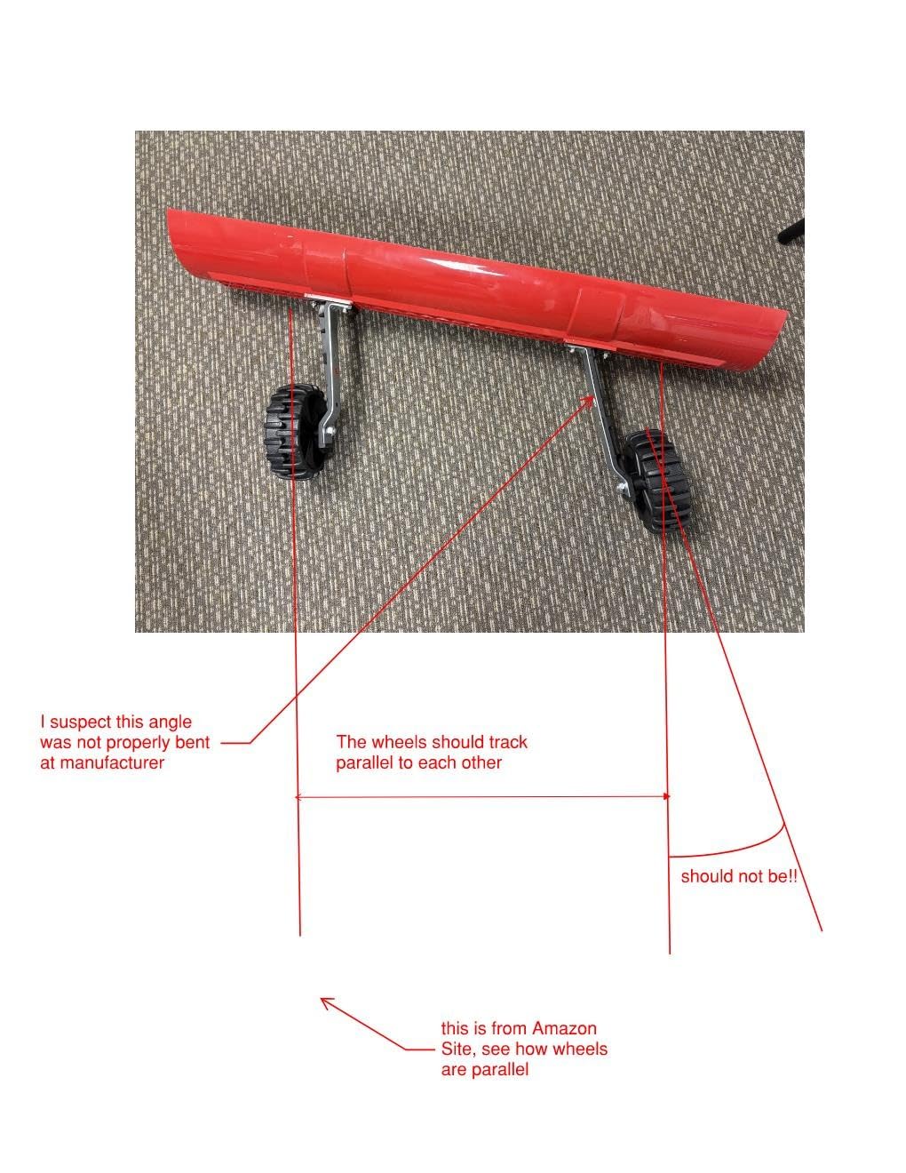 38 Inch Snow Shovel for Driveway, Brewin SnowPro Bi-Direction Heavy Duty Snow Pusher with Wheels and Angled Blade for Efficient Snow Removal, Back Saver Snow Plow for Doorway Sidewalk customer photo 1