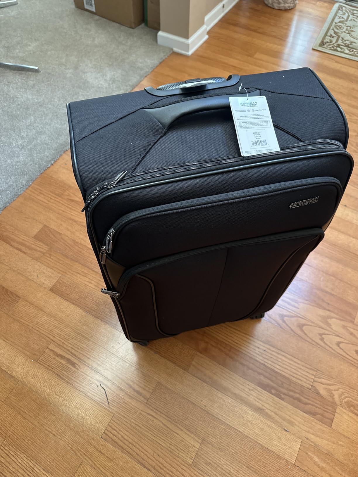 American Tourister 4 KIX 2.0 Expandable Softside Luggage with Spinner Wheels, 24 SPINNER, BLACK customer photo 1