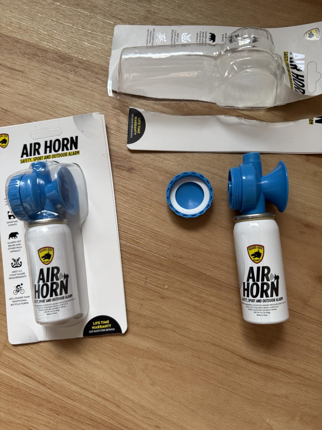 Guard Dog Security Air Horn for Safety, Loud Blow Horn, Hand Held Mini Air Horn, Fog and Boat Horn for Marine, Football Games, Sporting Events and Outdoor Alarms, Powerful 1-Mile Sound Blast 1.4 oz customer photo 2
