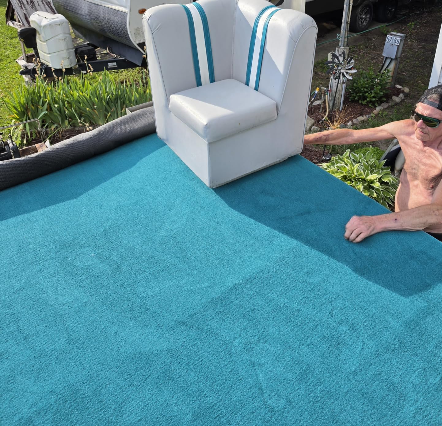 20 oz. Marine Boat Carpet - 8.5 ft Wide - You Choose The Length/Color (Midnight Star, 8.5 x 15) customer photo 2
