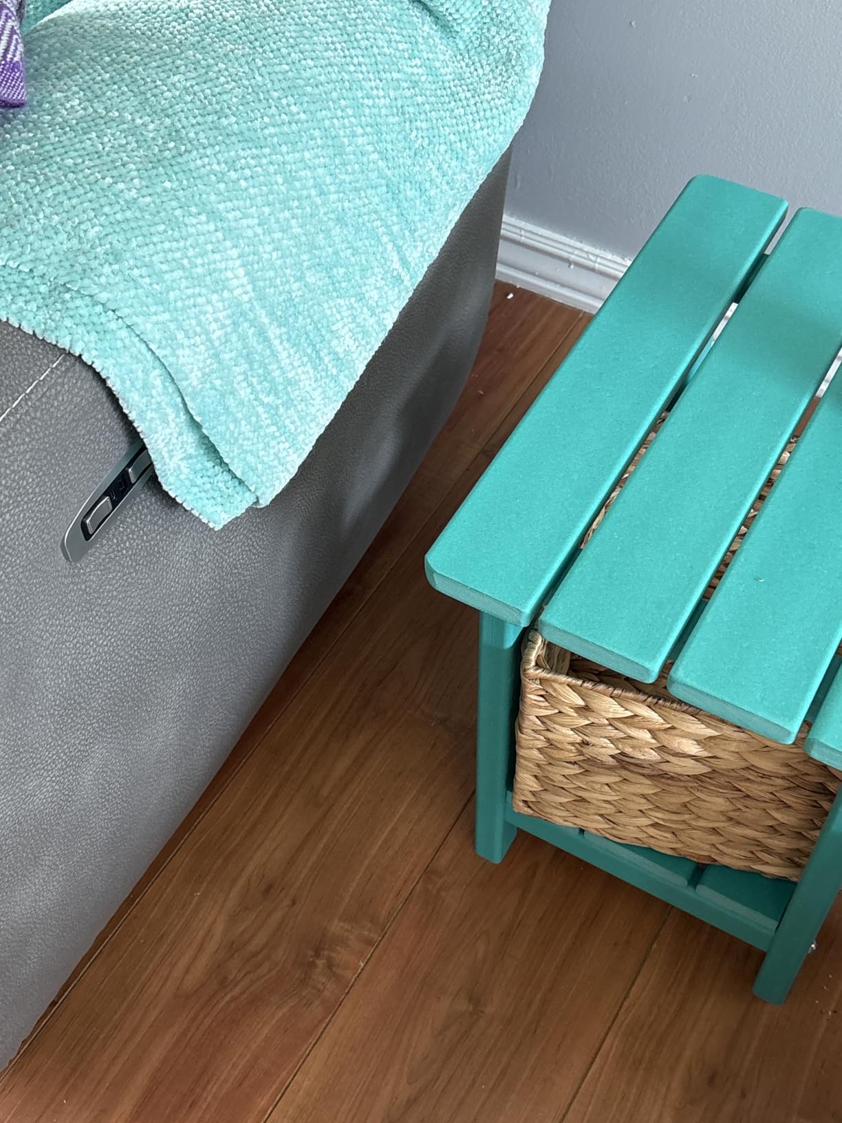 Apolimi Adirondack Outdoor Side Table, 2-Tier Sturdy Patio End Table Weather Resistant, 16.5