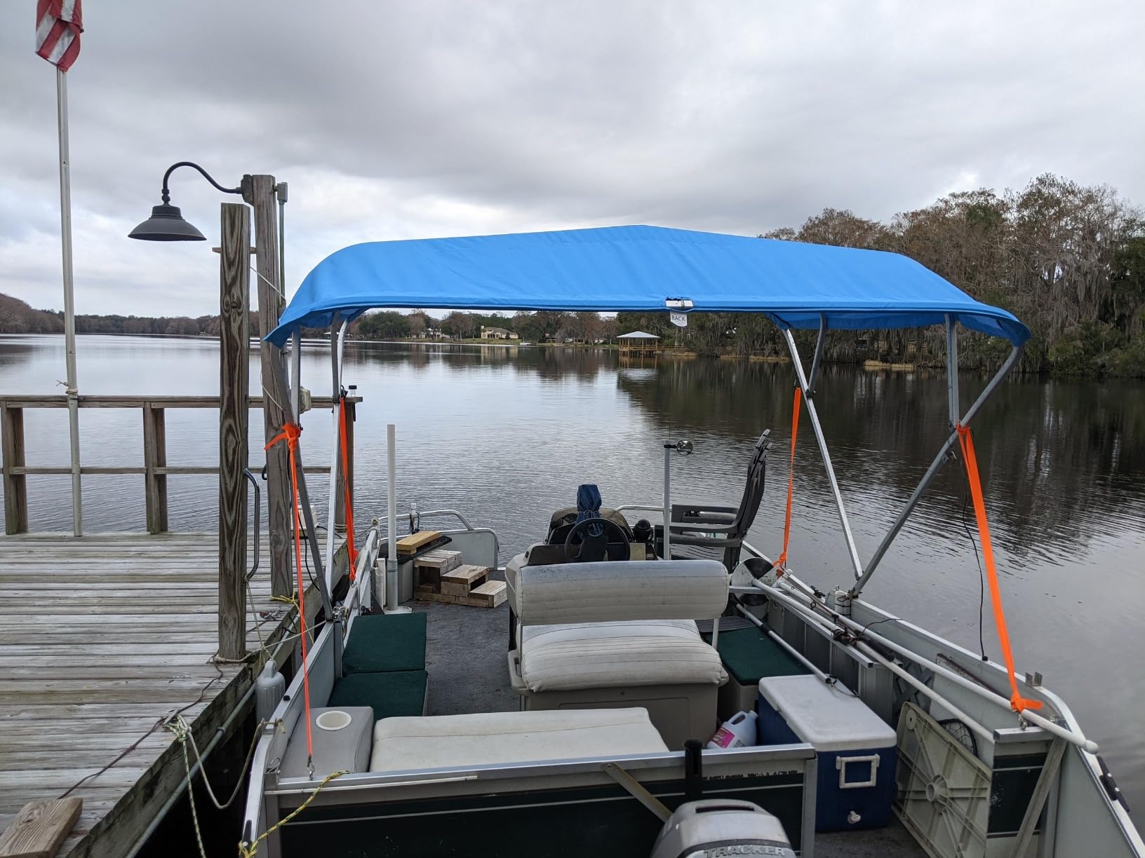 4 Bow Marine Grade Fade and Crack Resistant Bimini Top Replacement Cover, Heavy-Duty Waterproof and UV-proof Sun Shade Boat Canopy,Easy Install Zipper Sleeves Boat Awning/Without Frame,Black customer photo 2