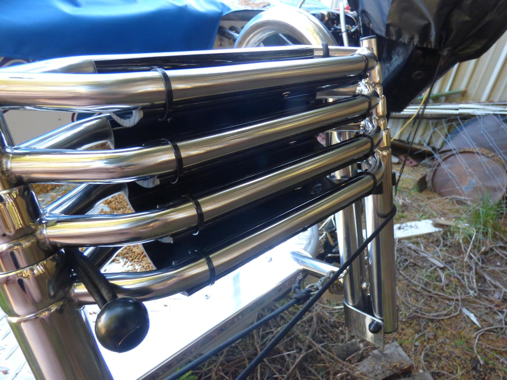 4 Steps Telescoping Boat Ladder Reinforce Dock Ladder Heavy Duty Swim Deck Ladder with Hand Railings and Extra Wide Steps customer photo 2
