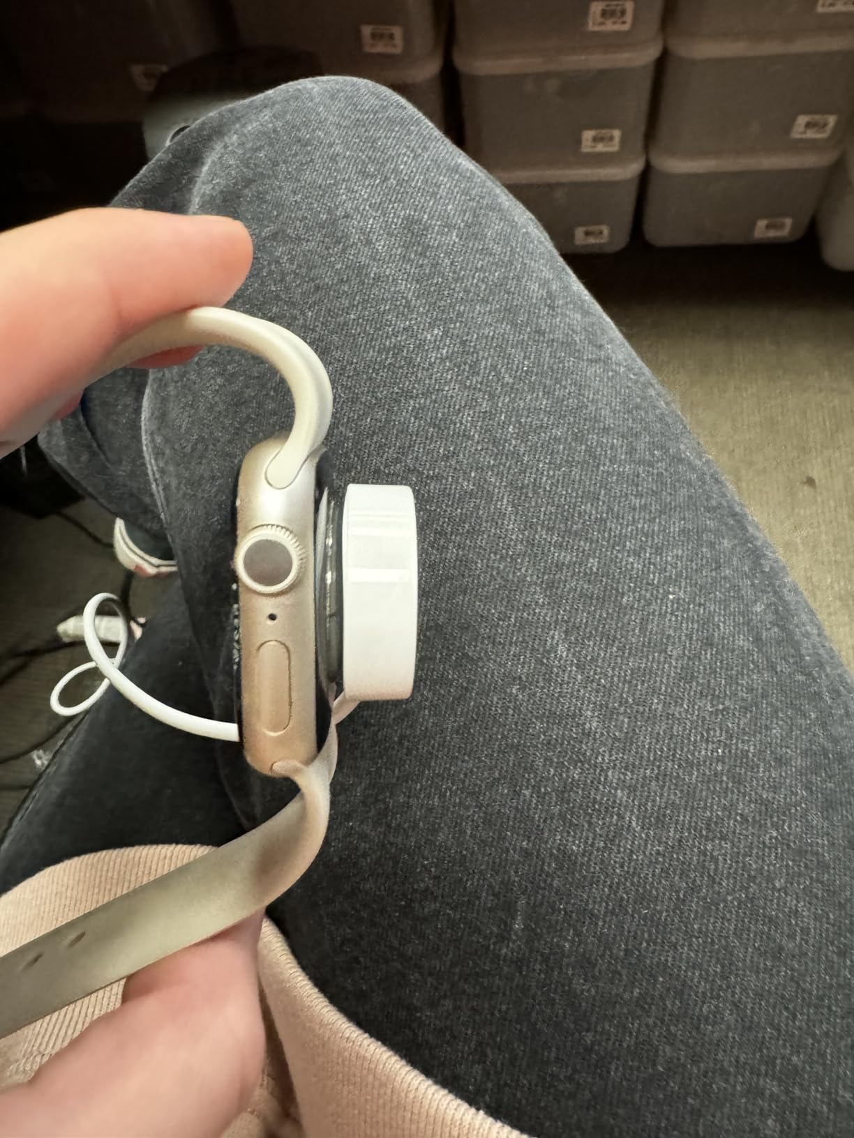 Apple Watch Series 8 [GPS, 41mm] - Starlight Aluminum Case with Starlight Sport Band, S/M (Renewed) customer photo 1