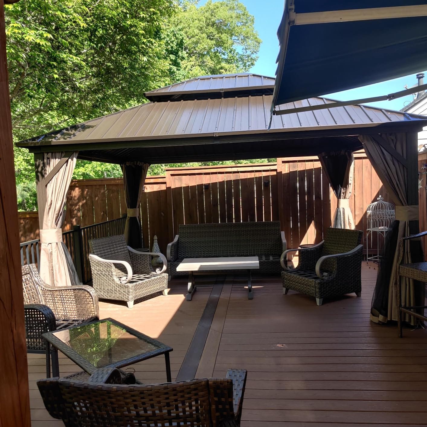 Domi 10'X12' Metal Outdoor Gazebo, Hardtop Gazebos for Patio, Backyard customer photo 2