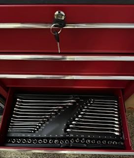 TUFFIOM 5-Drawer Rolling Tool Chest w/Drawers & Lock, Tool Storage Cabinet with Lockable Wheels, Top Cushion & Drawer Liners, Tool Organizer Box for Garage, Warehouse & Repair Sho customer photo 1