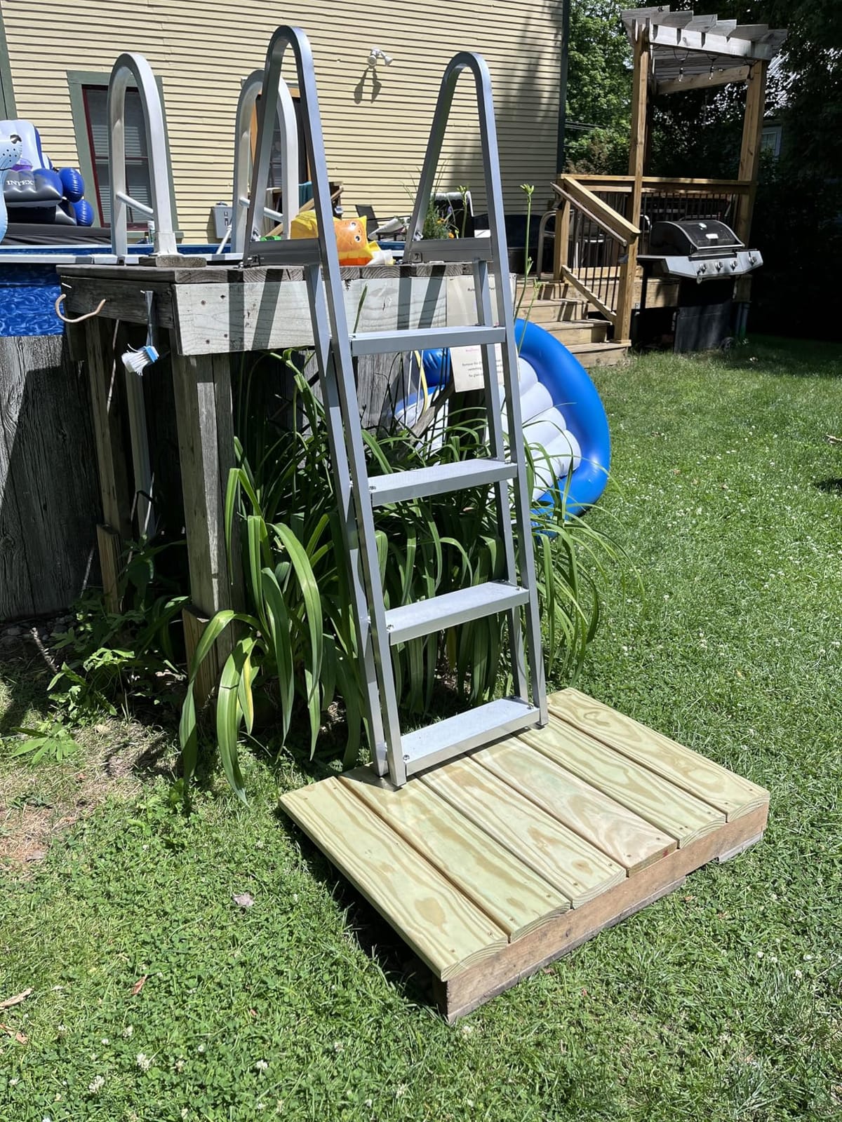 VEVOR Removable Dock Ladder 3 Steps 350 lbs Capacity Pontoon Boat Ladder customer photo 2