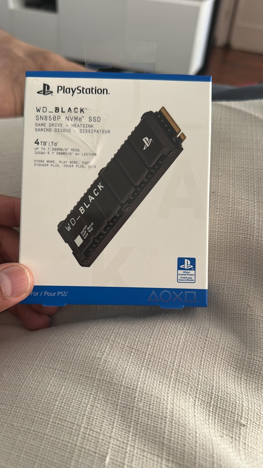WD_BLACK 1TB SN850P NVMe M.2 SSD Officially Licensed Storage Expansion for PS5 Consoles, up to 7,300MB/s, with heatsink - WDBBYV0010BNC-WRSN customer photo 1