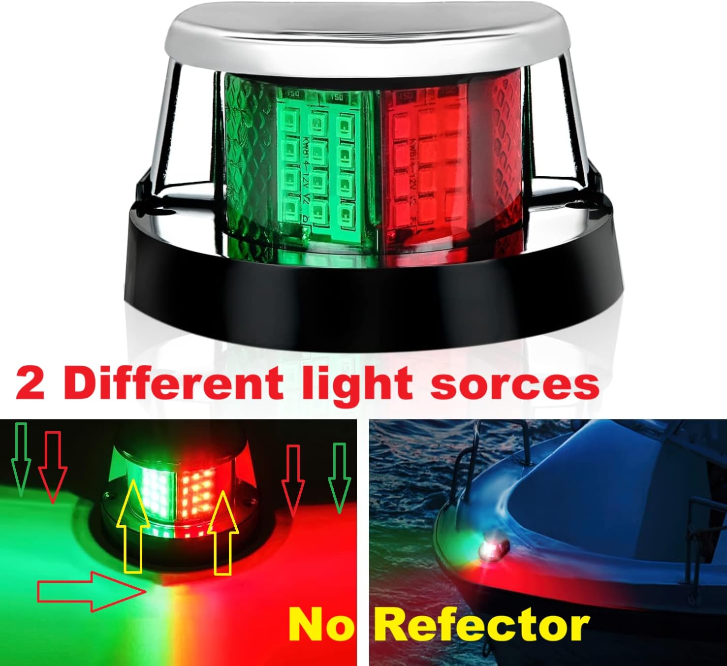 Nilight Marine Boat Navigation Light 24LED Red Green Signals Bow Lights customer photo 1