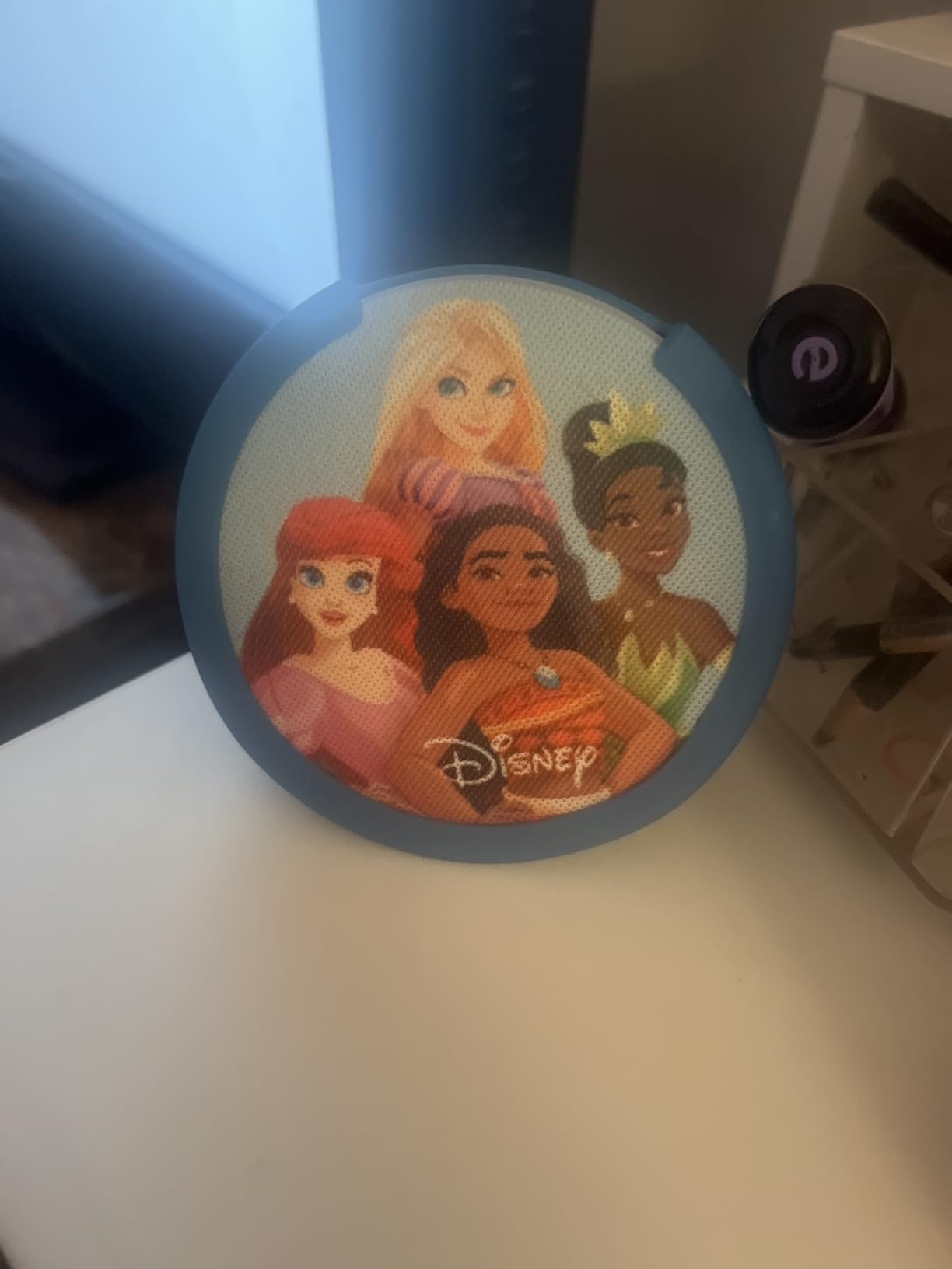 Amazon Echo Pop Kids (newest model), Enjoy age-appropriate audiobooks, sleep routines and Alexa+ experiences to create and learn, Disney Princess design customer photo 2