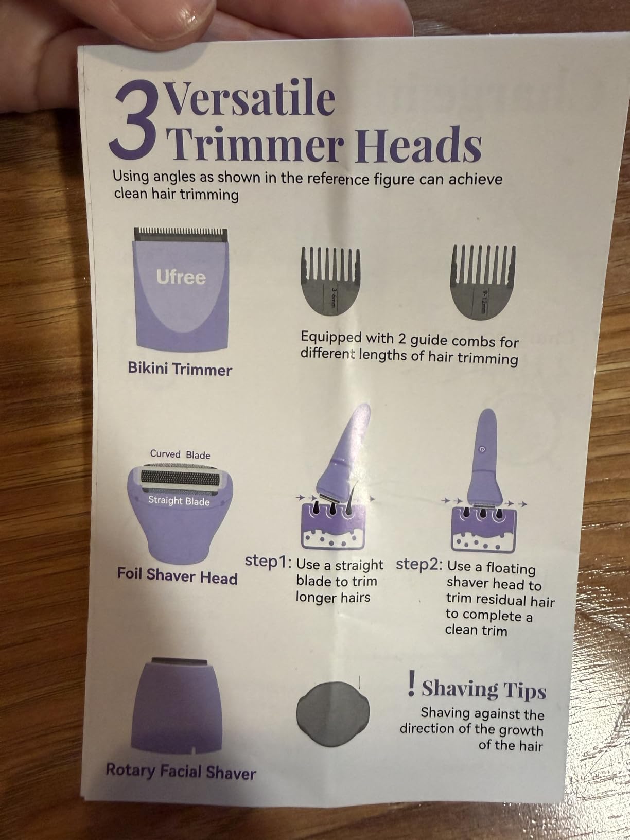 Ufree 3-in-1 Bikini Trimmer Electric Razors for Women, Gifts for Women customer photo 2